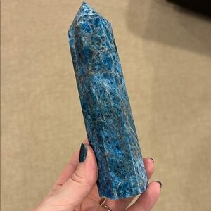 Blue Apatite Crystal Tower